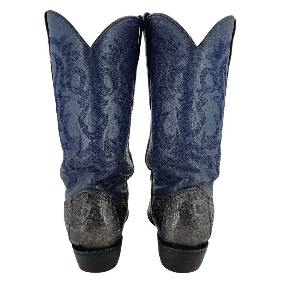 Los Altos Mens Size 10EE Blue Genuine Exotic Crocodile Leather Cowboy Western Bo - Picture 8 of 16